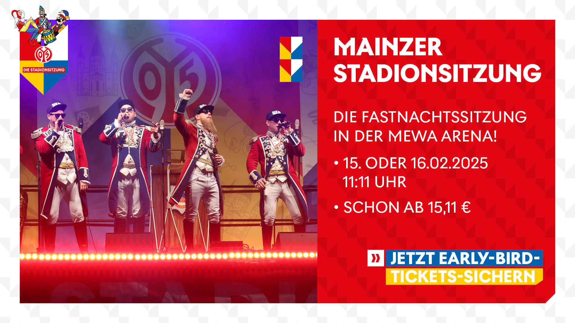 1. FSV Mainz 05 Mainzer Stadionsitzung 2025 Fastnacht Feiern in der